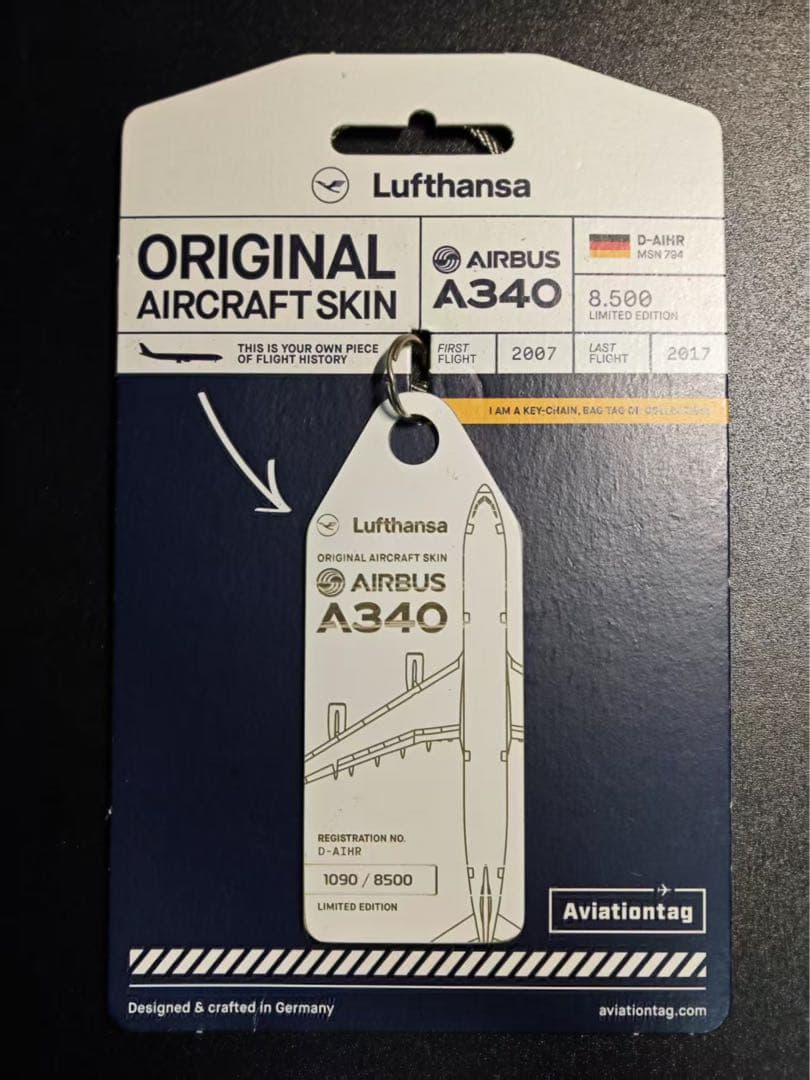 LH ルフトハンザ航空 Aviationtag A340-600 白色 LH ルフトハンザ航空Aviationtag A340-600 コンビ色 LH ルフトハンザ