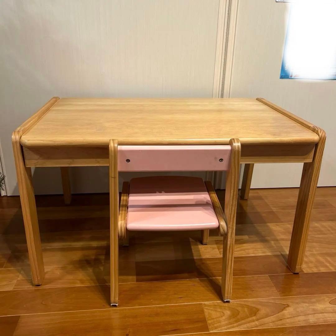 大和屋　yamtoya ノスタ　ラージデスク＆チェア　学習机　学習椅子　木製 楽天市場】【名入れ対応】大和屋 ノスタ3 キッズテーブル ラージデスク