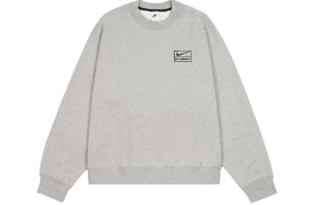 Nike stussyグレー スウェットMサイズ Nike x Stussy International Crewneck Sweatshirt (US Size) 