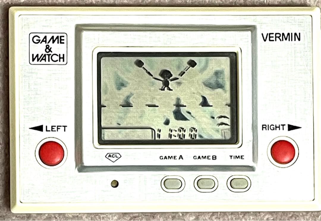 【ゲーム】ゲーム&ウォッチ バーミン バーミン VERMIN ゲームウォッチ 箱説無 FCファミコン【管理1-1】 - 遊戯屋