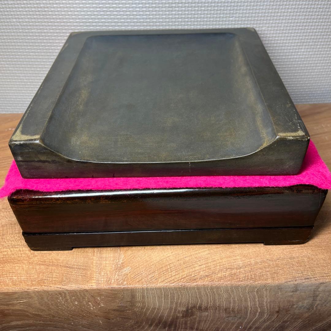 ⭕️澄泥硯 ⭕️正方硯 中国 縁起の金運シンボル ヒキガエル 色合い