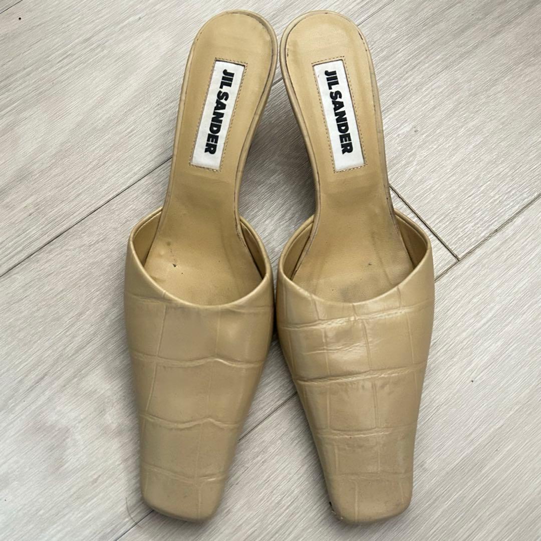 JIL SANDER ミュール JIL SANDER（ジルサンダー） Square Toe Leather Mules サンダル
