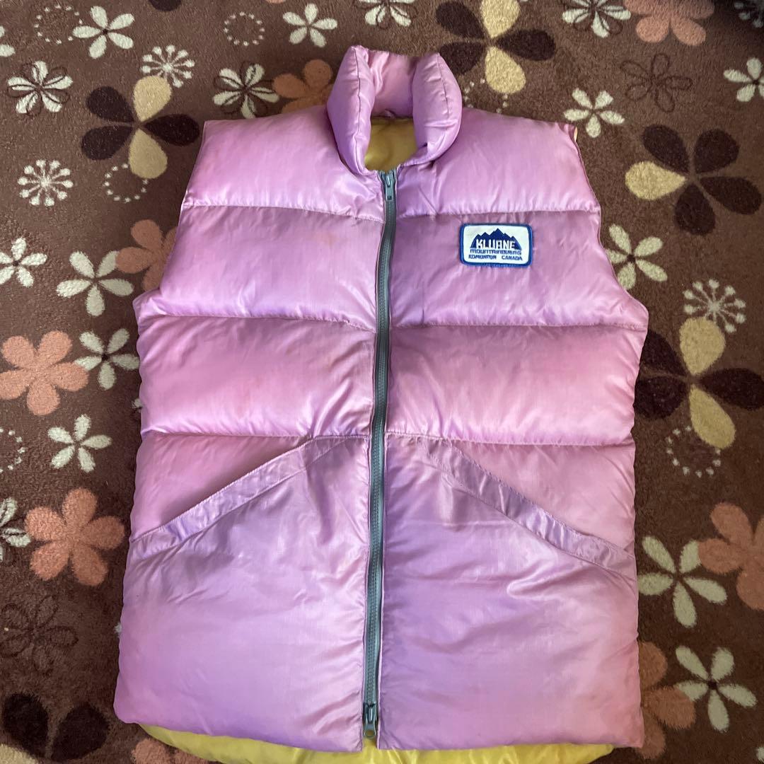 KLUANE ピンク ダウンベスト　クルアネ　カナダ製　ダックダウン　希少 楽天市場】カナダ製 KLUANE ダウンジャケット 紫 L ダックグース