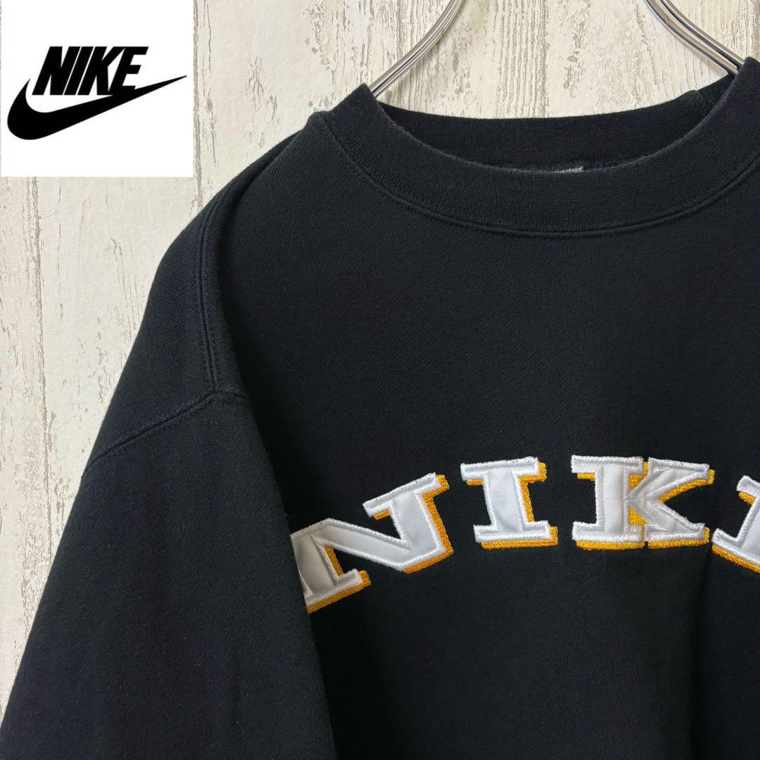 【激レア】90s NIKE ナイキ　スウェット　トレーナー　銀タグ　完売モデル ナイキ NIKE 銀タグ スウェット サイズL スウッシュ 刺繍 トレーナー
