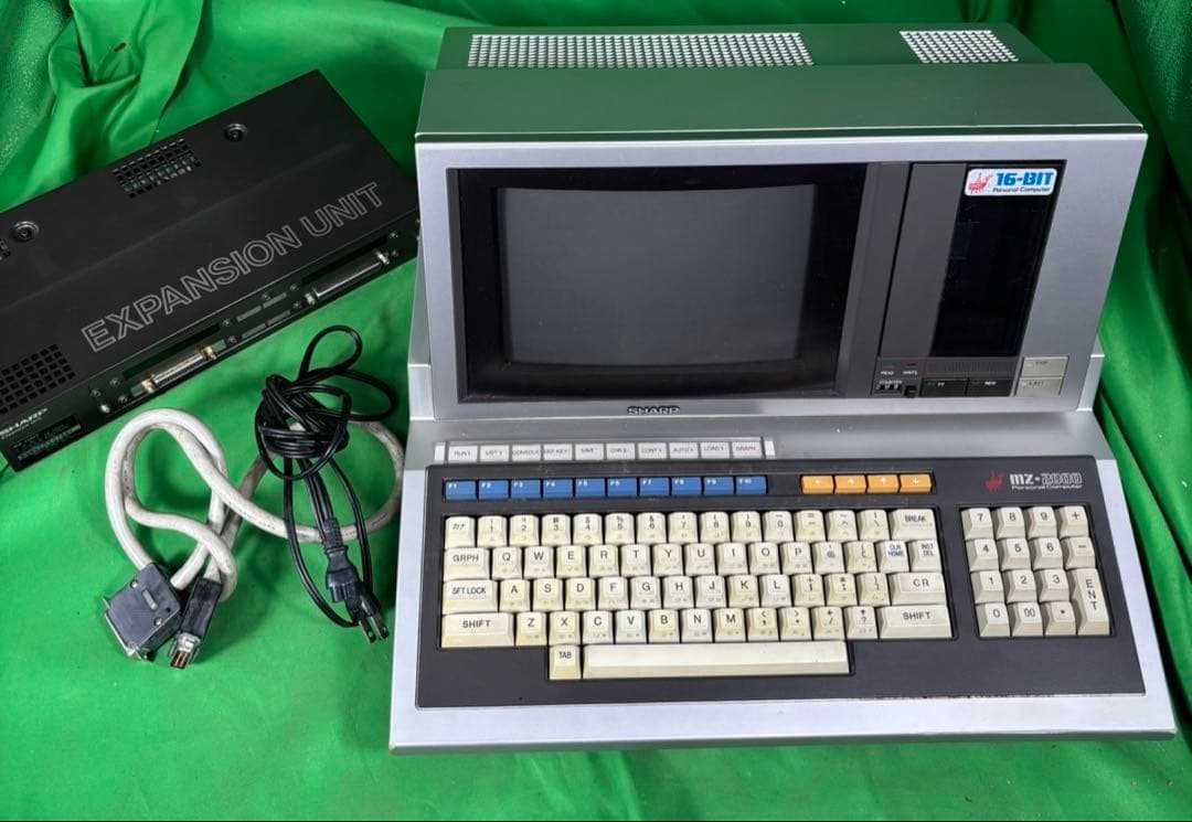 SHARP MZ-2000 本体 + エクスパンションユニットMZ-1U01 箱 MZ-1U01