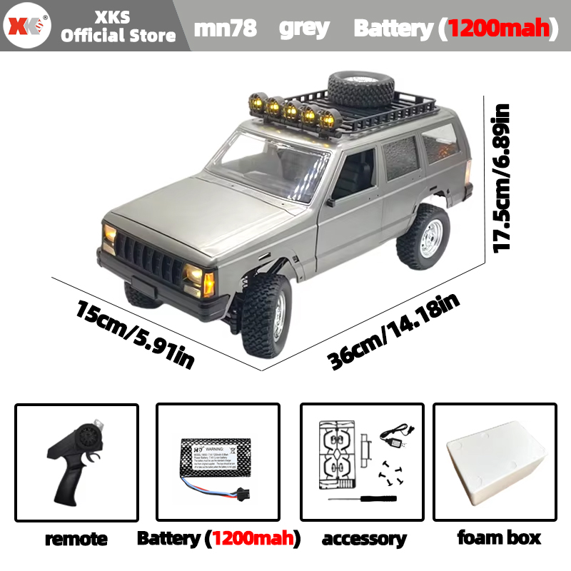 MN78 1/12 RC Car Cherokee Model 2.4G Off Road 4X4 Remote Control