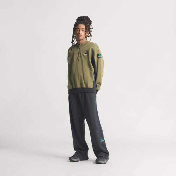 アディダス エキップメント ブロックド ハーフジップ - グリーン