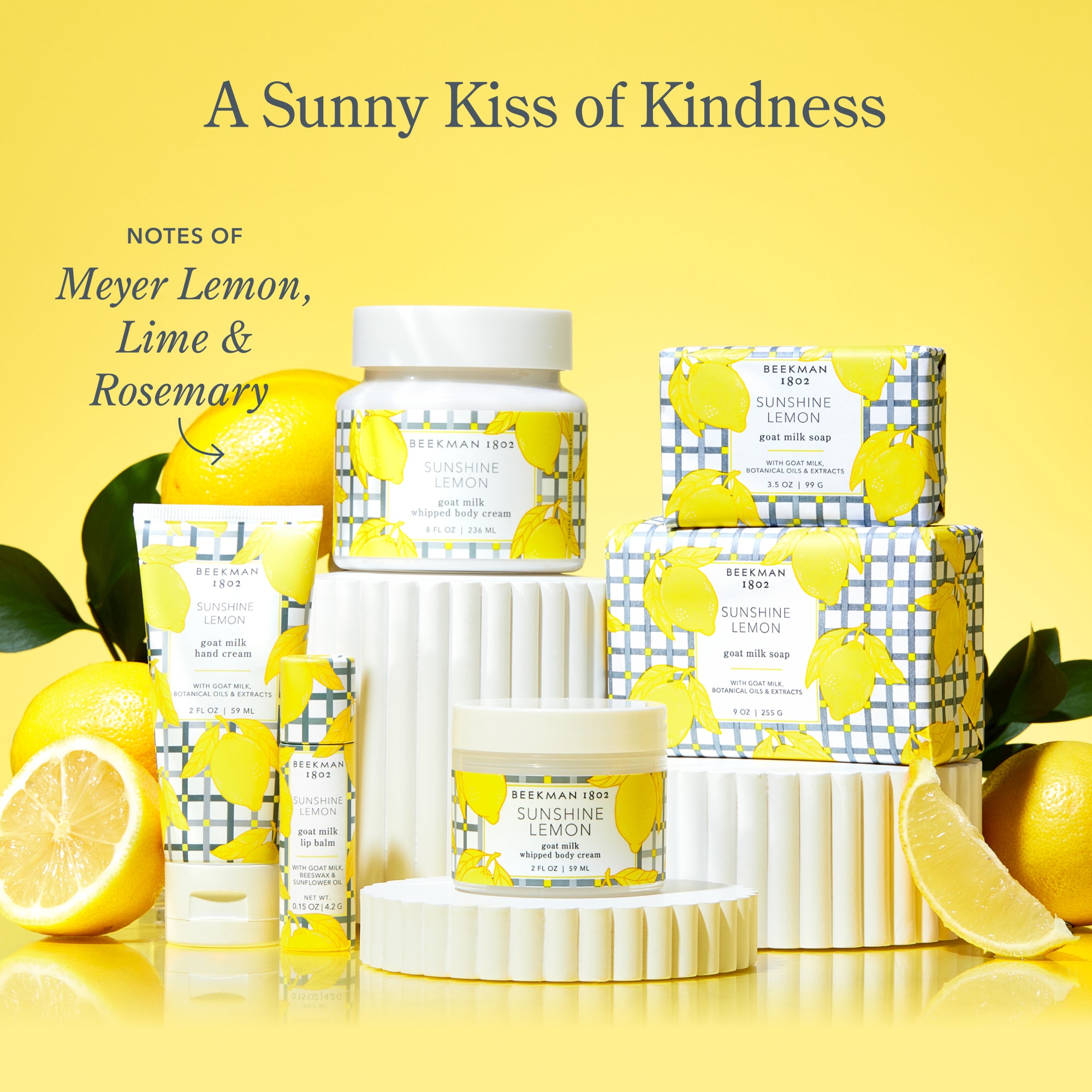 Sunshine Lemon 3-Pack Palm-Sized Bar Soap Set