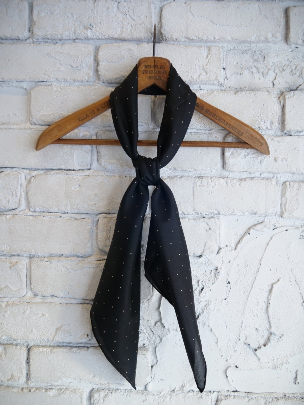 COMOLI コモリ シルクドットスカーフ (A03-07009)