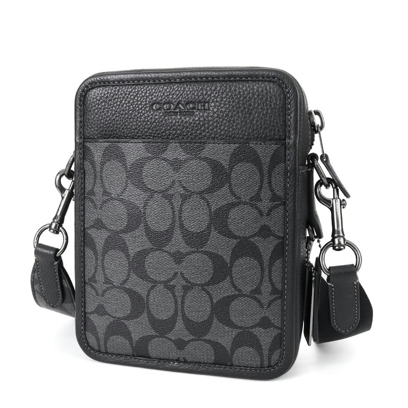 Brandol / COACH コーチ ショルダーバッグ シグネチャー 縦型 ブラック