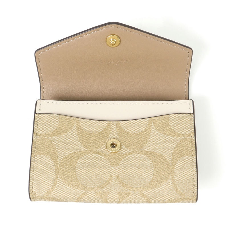 Brandol / COACH コーチ 名刺入れ シグネチャー カードケース ホワイト