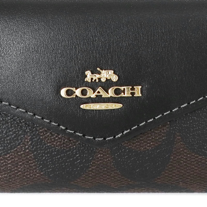 Brandol / COACH コーチ 名刺入れ シグネチャー カードケース ブラック