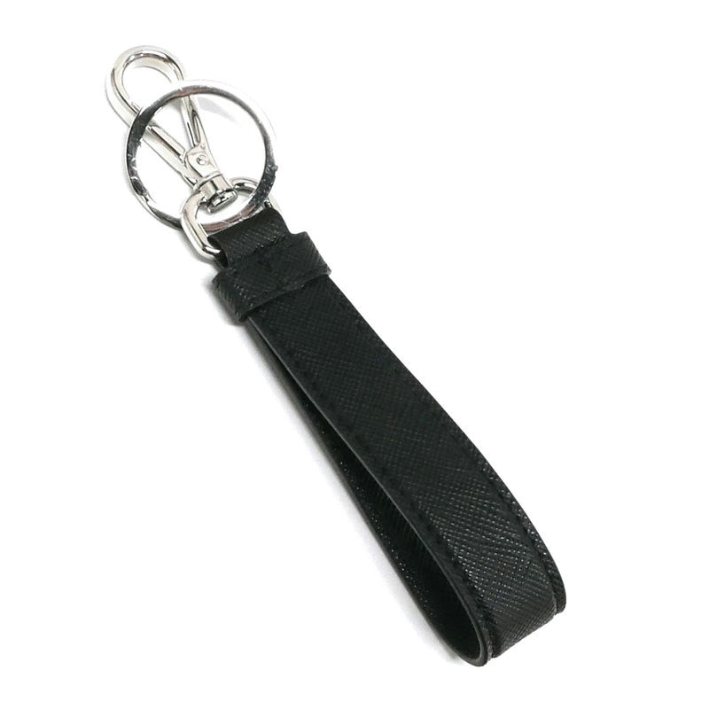 Brandol / PRADA プラダ キーリング レザー スクエアロゴ キーホルダー