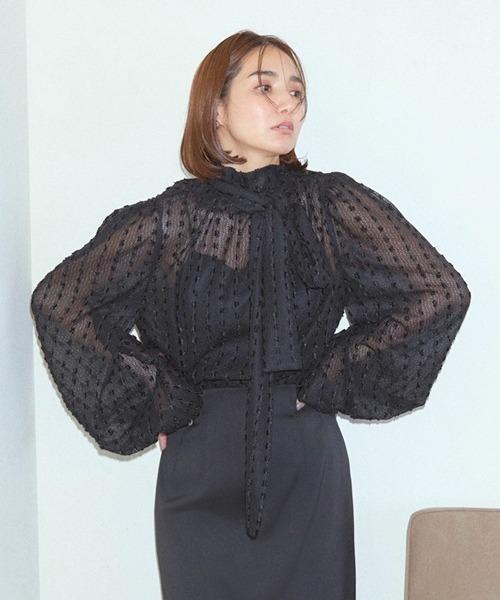 FRAY I.D（フレイアイディー）の「MIXファブリックシアーボウタイ