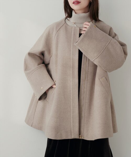 セール】〈osono〉2WAYノーカラーコート（ノーカラーコート