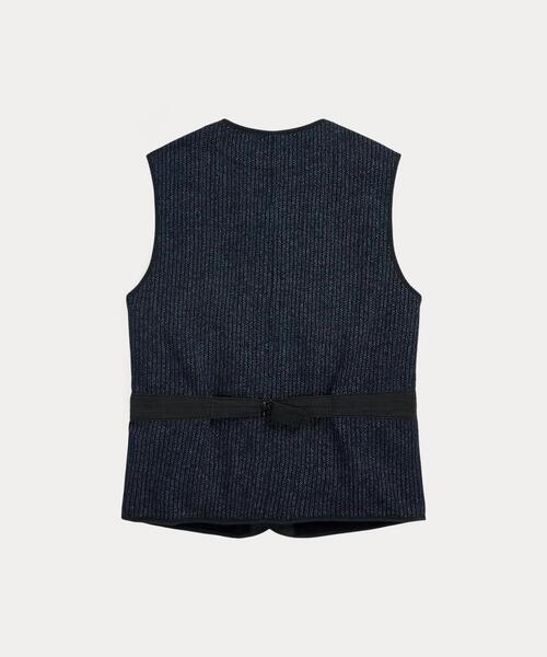 RRL（ダブル アール エル）の「プリント インディゴ フリース ベスト