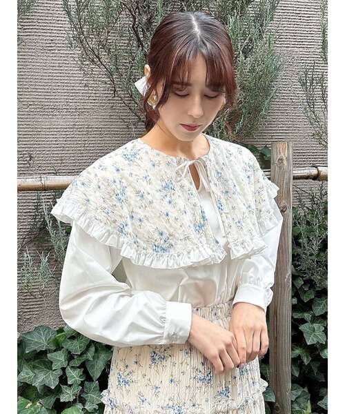 merry jenny（メリージェニー）の「flowerラッフルブラウス（シャツ