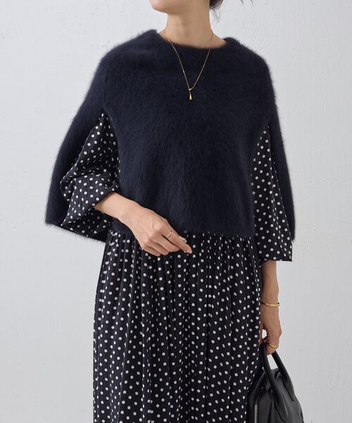 ファーニットポンチョ（ニット/セーター）｜BEARDSLEY（ビアズリー）の