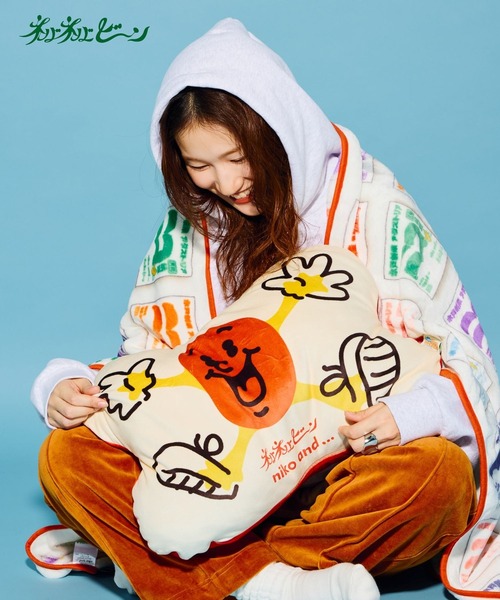 にっぽんのASAGOHAN】ネバネバビーンコラボブランケットインクッション