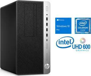 Refurbished: HP ProDesk 600G4 Desktop, Intel Celeron G4900 3.1GHz