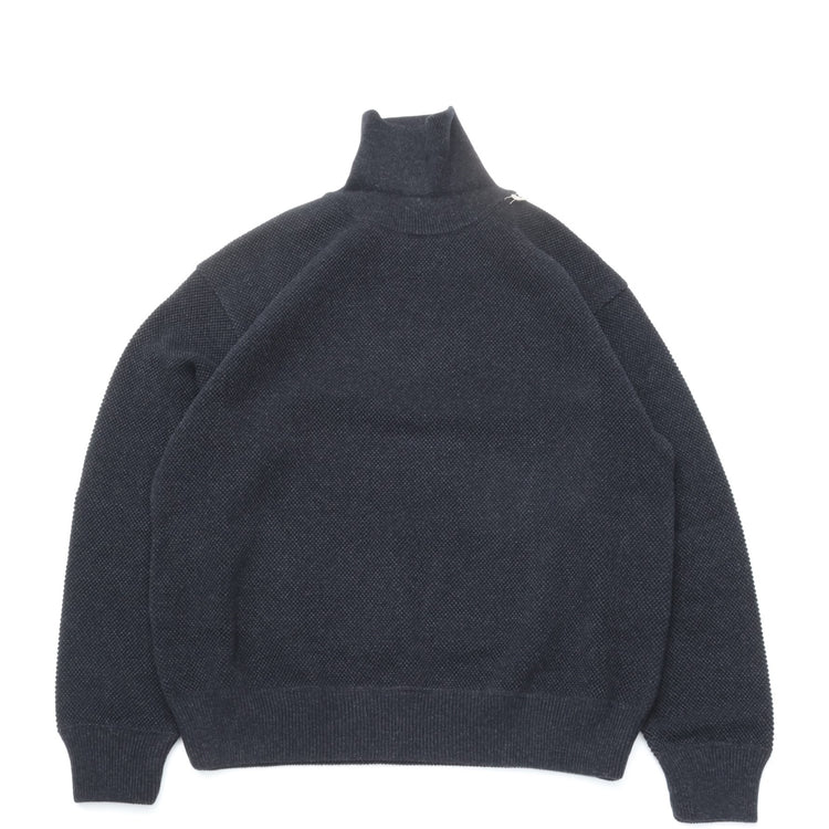 crepuscule / Moss Stitch Turtle Neck BLACK – CASDAY / キャスデイ