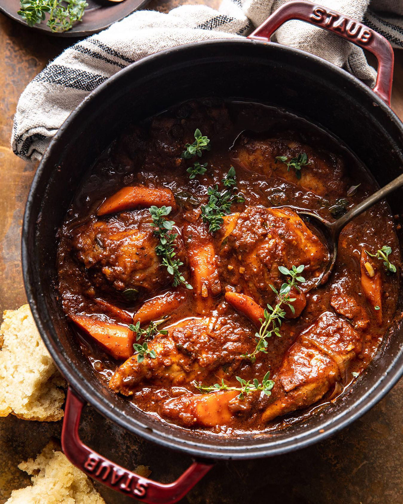 Staub 4-Qt Cherry Red Round Cocotte + Reviews | Crate & Barrel