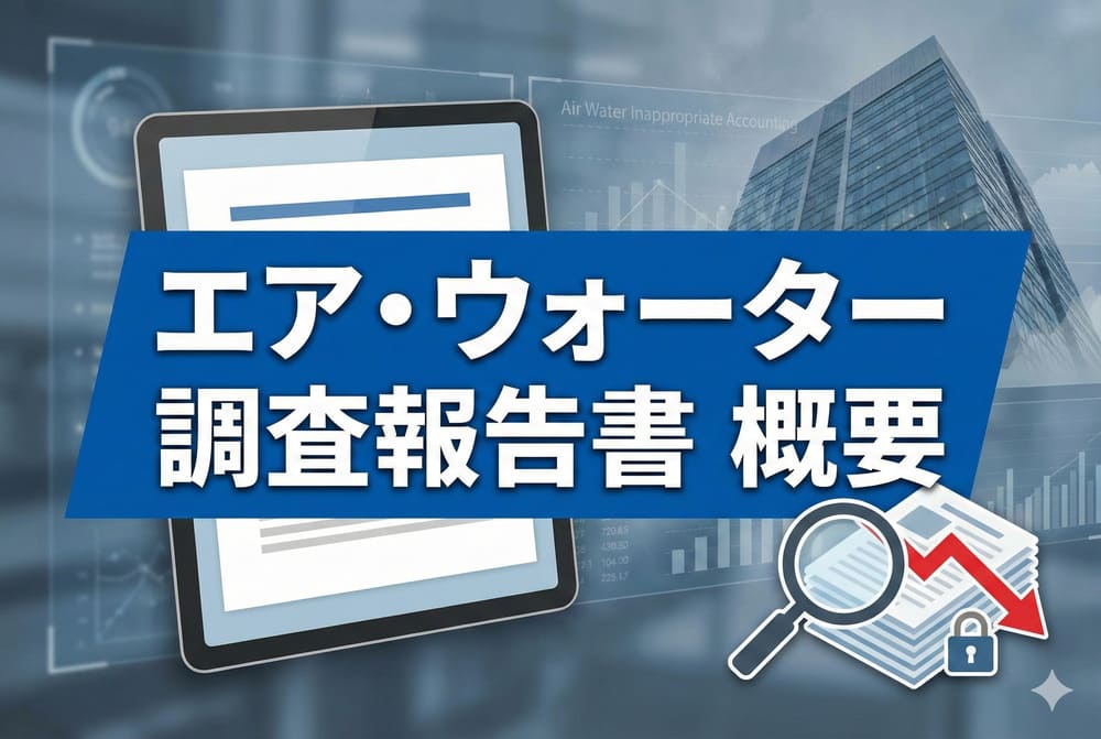 エア・ウォーター不適切会計を解説 調査報告書からわかったグループ37