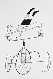 三輪車上の逆立ち|ベン・シャーン |所蔵作品検索｜国立西洋美術館