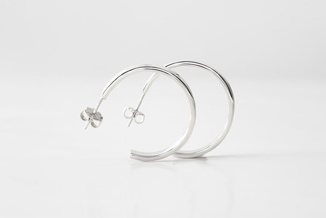 送料無料】ティファニー TIFFANY & Co. 1837フープ ピアス（ナロー