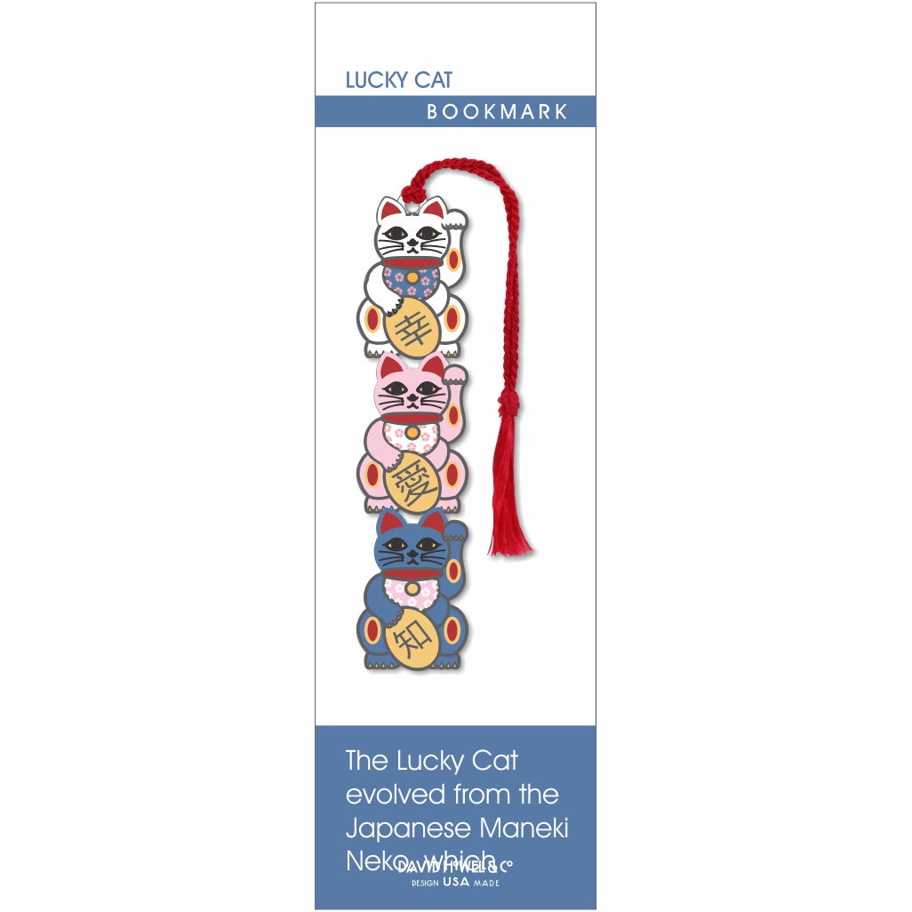 Lucky Cat Metal Bookmark – David Howell & Company