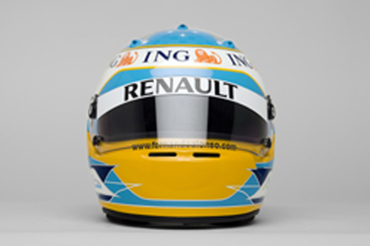 フェルナンド・アロンソ ヘルメット （2008年） 【 F1-Gate .com 】
