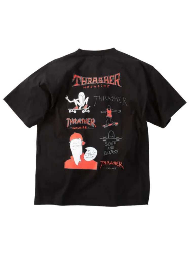 ホワイト 【THRASHER(スラッシャー)】半袖TシャツB ＊カタログ商品