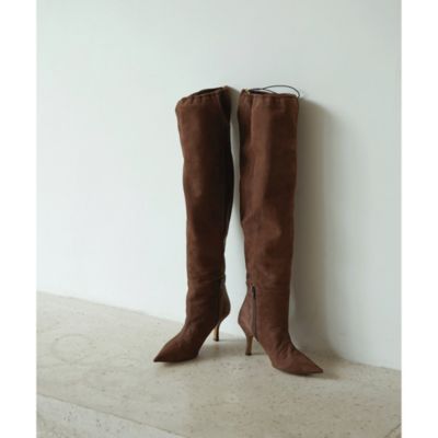 Whim Gazette(ウィム ガゼット)の【Hoaw.】ポインテッドニーハイブーツ